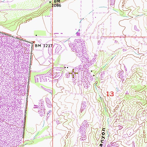Topographic Map of Robinson Ranch, CA