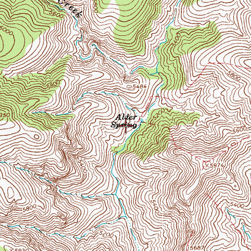 Topographic Map of Alder Corral, AZ
