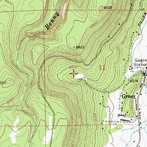Topographic Map of Trail Spring, AZ