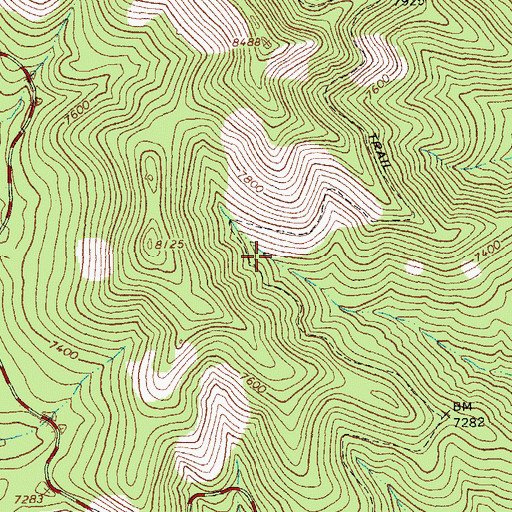 Topographic Map of Bearpen Spring, AZ
