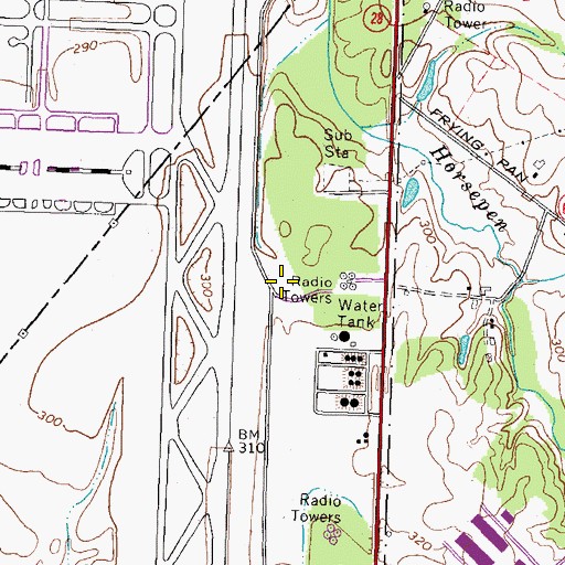 Topographic Map of Willard (historical), VA