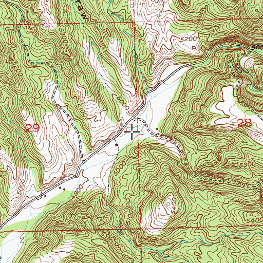 Topographic Map of Castro Draw, CO