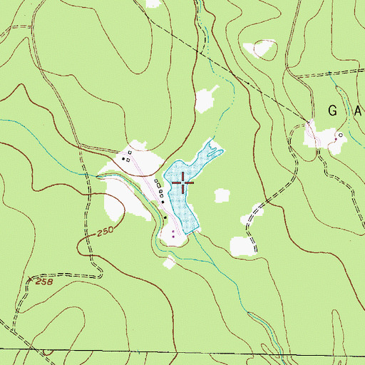 Topographic Map of Farrells Lake, TX