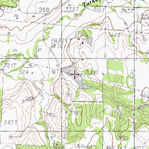 Topographic Map of Kline Lake, TX