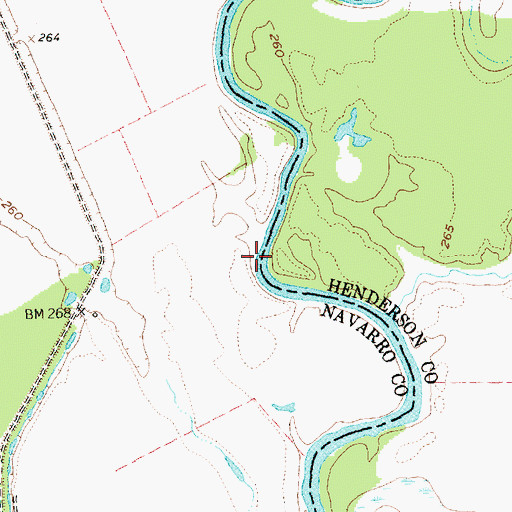 Topographic Map of Creslenn Ranch Lake, TX