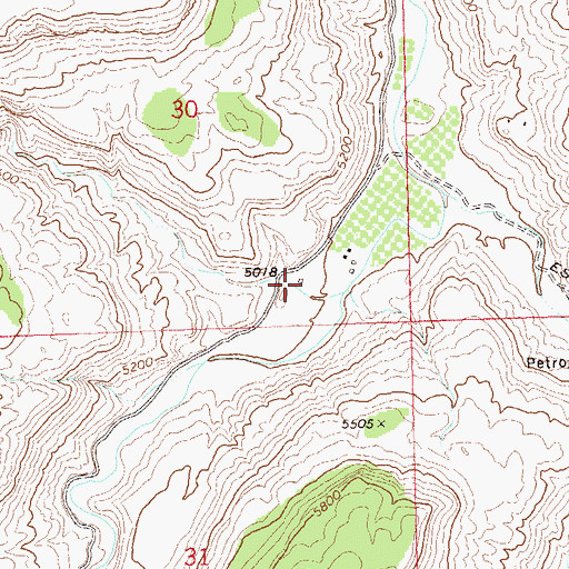 Topographic Map of Boyce Gulch, CO
