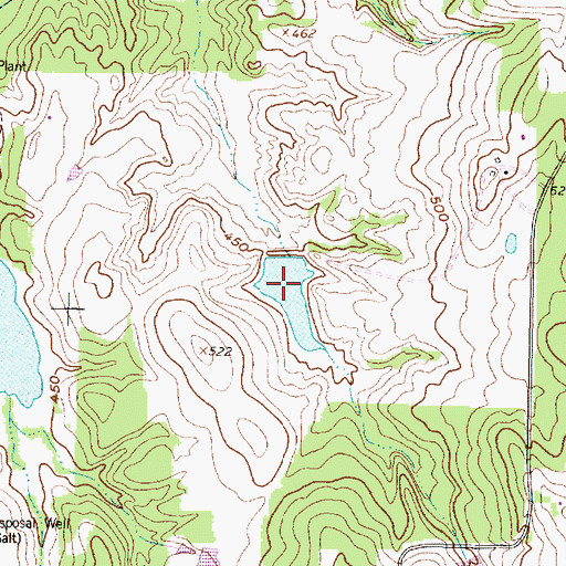 Topographic Map of Mosley Lake, TX
