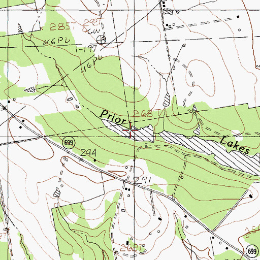Topographic Map of Prior Lake Number 1, TX