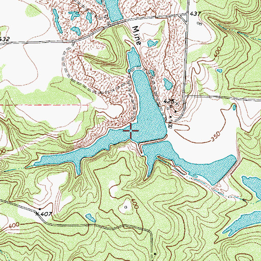 Topographic Map of Silt Retainer Reservoir, TX