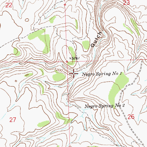 Topographic Map of Kelso Gulch, CO