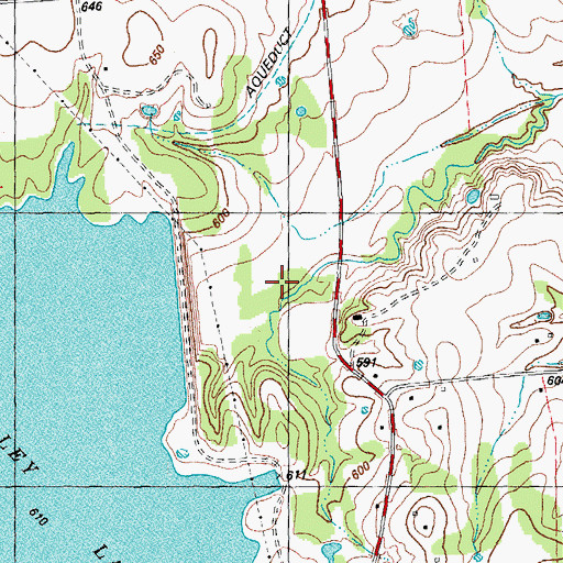 Topographic Map of Valley Lake Dam, TX
