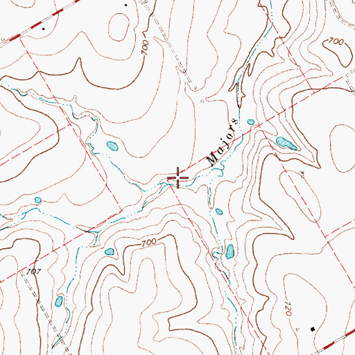 Topographic Map of Soil Conservation Service Site 67b Dam, TX
