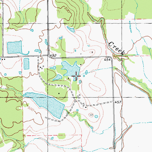 Topographic Map of Dry Creek Ranch Lake Number 2 Dam, TX
