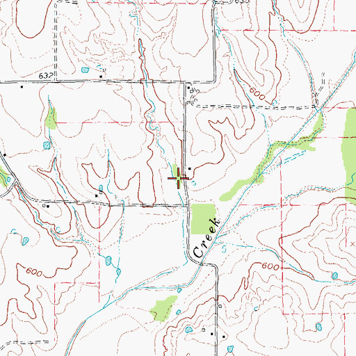 Topographic Map of Soil Conservation Service Site 63 Reservoir, TX