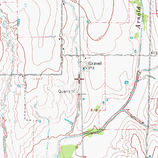 Topographic Map of Soil Conservation Service Site 60 Dam, TX