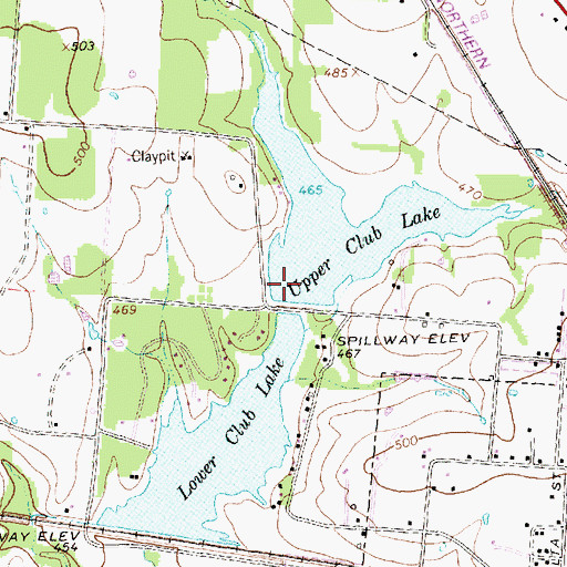 Topographic Map of Upper Club Lake Dam, TX