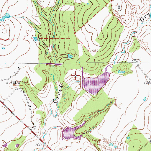 Topographic Map of Soil Conservation Service Site 2l Dam, TX