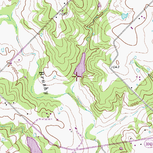 Topographic Map of Soil Conservation Service Site 18 Dam, TX