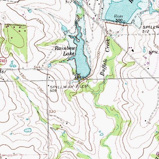 Topographic Map of Soil Conservation Service Site 5a Dam, TX