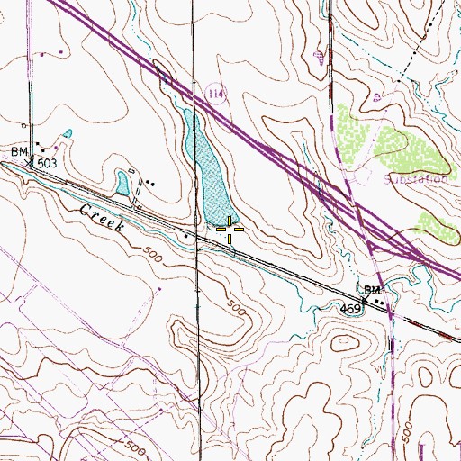 Topographic Map of Cabell Lake, TX