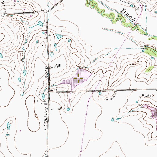 Topographic Map of Sampeck Lake, TX