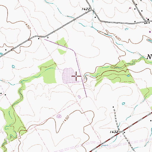 Topographic Map of Soil Conservation Service Site 1 Reservoir, TX