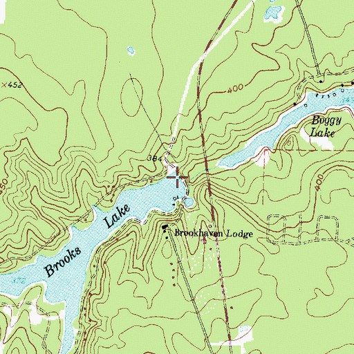 Topographic Map of Brooks Lake Dam, TX