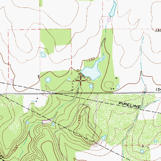Topographic Map of Hammer Lake, TX