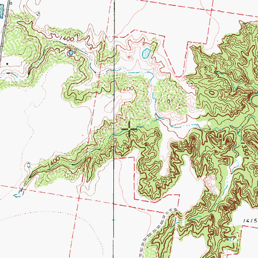Topographic Map of Boyd Lake Dam, TX