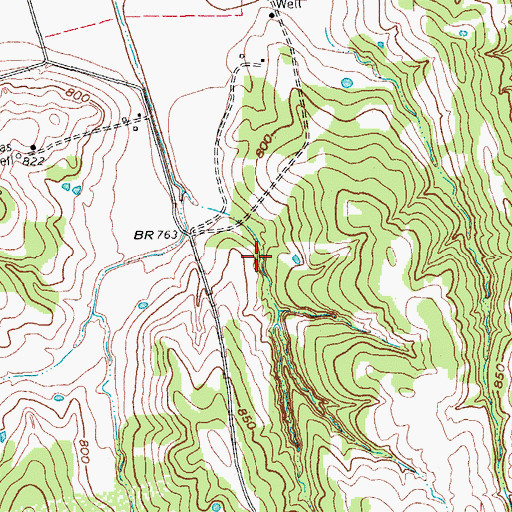 Topographic Map of Soil Conservation Service Site 8a Reservoir, TX