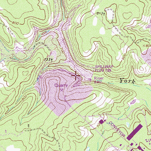 Topographic Map of Soil Conservation Service Site 1 Dam, TX