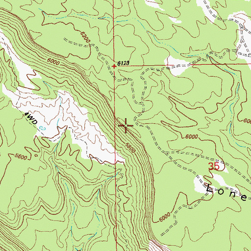 Topographic Map of Lone Tree Mesa, CO
