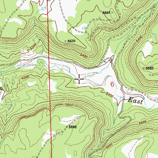 Topographic Map of East Mesa Creek, CO