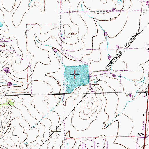 Topographic Map of Webster Lake, TX