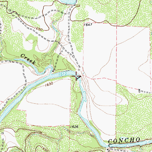 Topographic Map of Allison Dam, TX