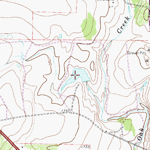 Topographic Map of Parker Lake, TX