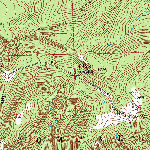 Topographic Map of T Bone Spring Campground, CO