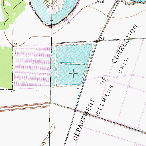 Topographic Map of Clemens Reservoir Number 1, TX