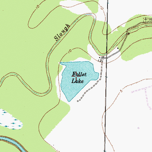 Topographic Map of Follet Lake, TX