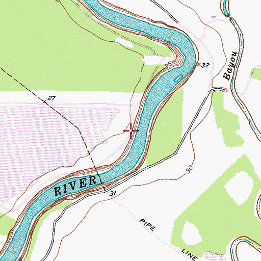 Topographic Map of Tenneco Lake Number 2, TX