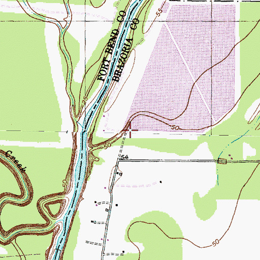 Topographic Map of Turner Lake Levee, TX