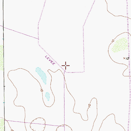 Topographic Map of Armendaiz Reservoir, TX