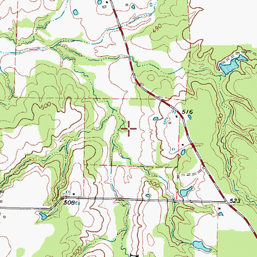 Topographic Map of Soil Conservation Service Site 13 Reservoir, TX