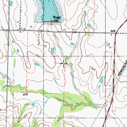 Topographic Map of Soil Conservation Service Site 6a Reservoir, TX