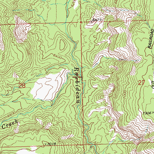 Topographic Map of Traver Creek, CO