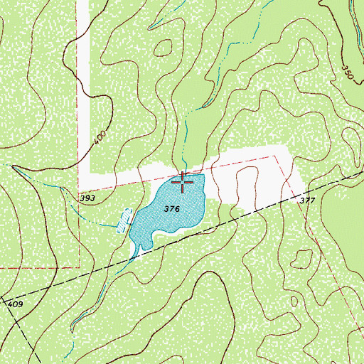 Topographic Map of Duval County Ranch Lake Number 2, TX