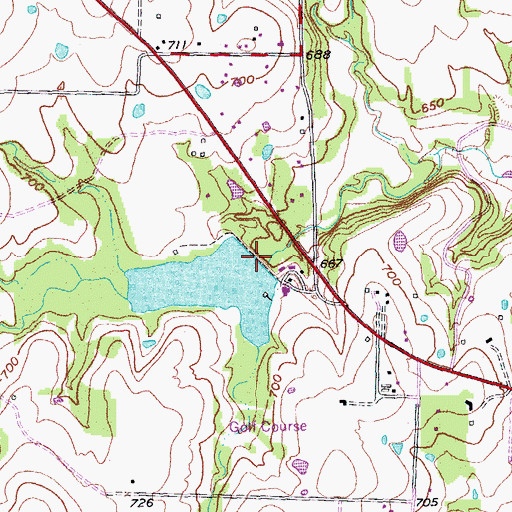 Topographic Map of R and G Lake Dam, TX