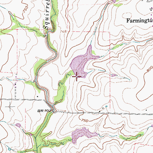 Topographic Map of Soil Conservation Service Site 35 Reservoir, TX