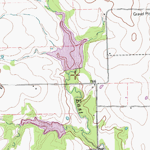 Topographic Map of Soil Conservation Service Site 20-A Reservoir, TX