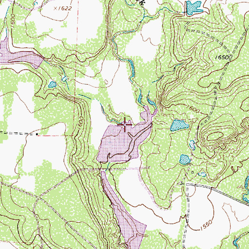 Topographic Map of Soil Conservation Service Site 7a Reservoir, TX